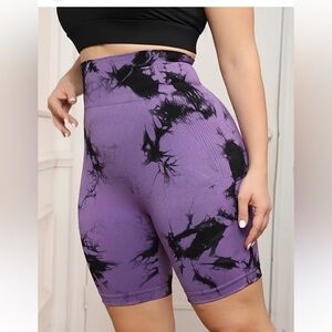 Purple Tie-Dye Women's Shorts